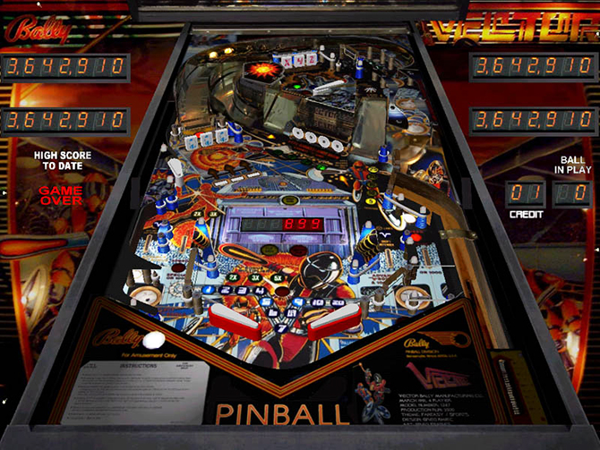 "vector pinball machine"