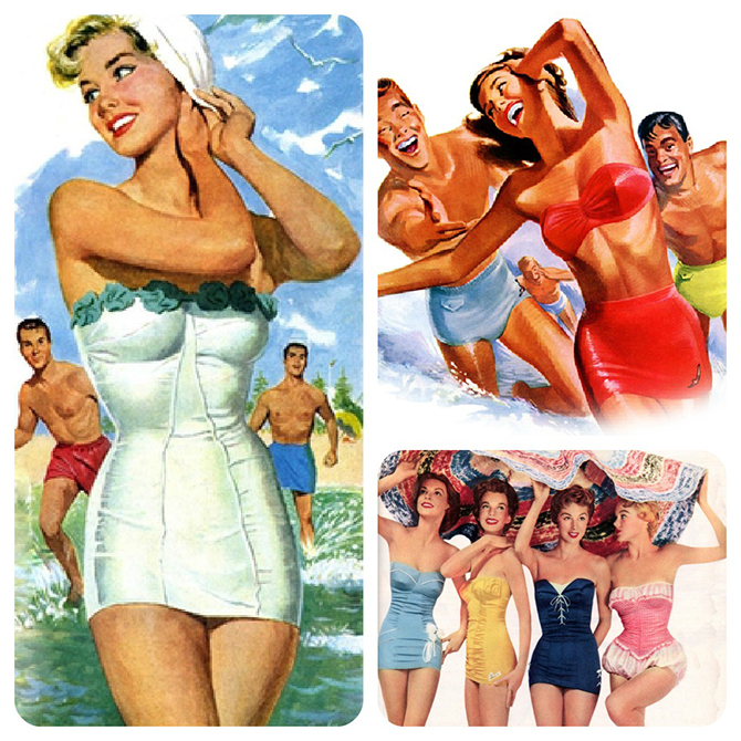 "vintage swimwear"