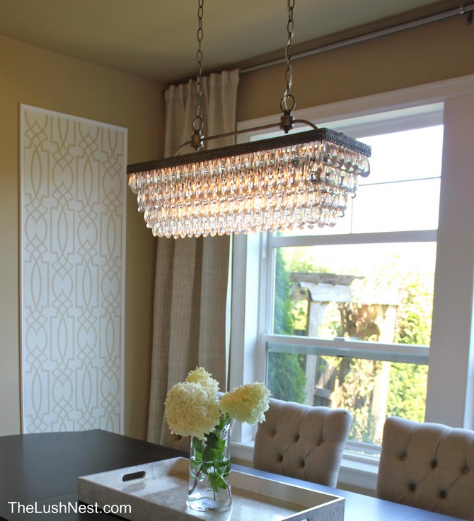 How to use a rectangular chandelier