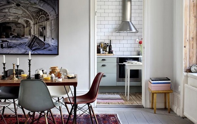eclectic dining room