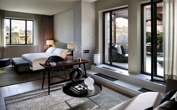 20 Great Retro Modern Inspirations by Urquiola Mandarin Oriental Hotel Barcelona Penthouse Master Bedroom