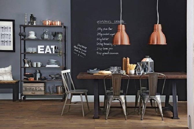 top 10 industrial dining area metal accents, and warm, aged wood patinas