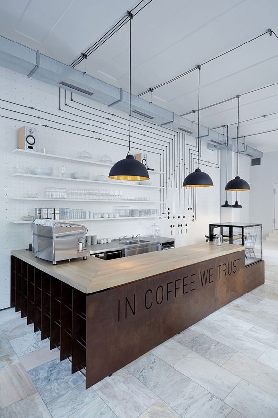 Industrial Style Coffee Bars & Restaurants