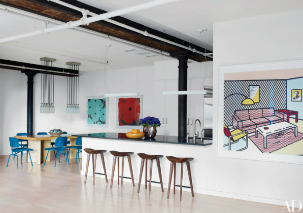 Will Ferrell's Colorful New York Industrial Loft