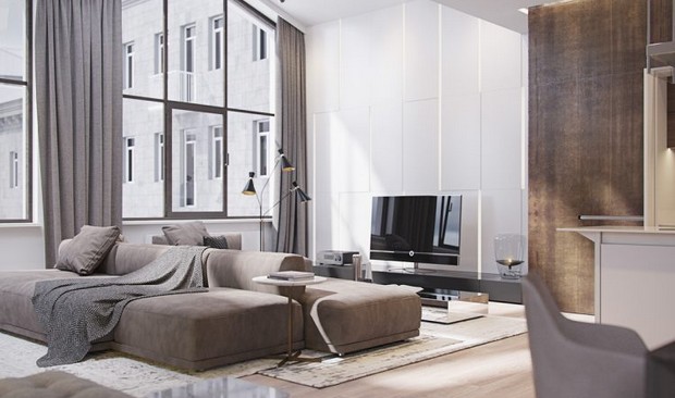 Superb Italian apartment with a voguish lighting designs