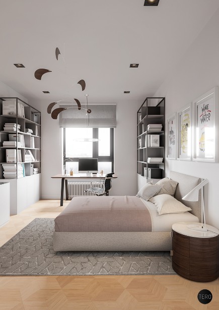 Explore this amazing apartment with Mid Century lighting