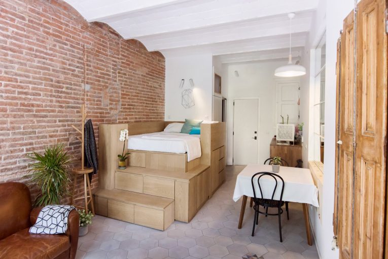 Micro Flat in the Heart of Barcelona with Exposed Brick Walls 1