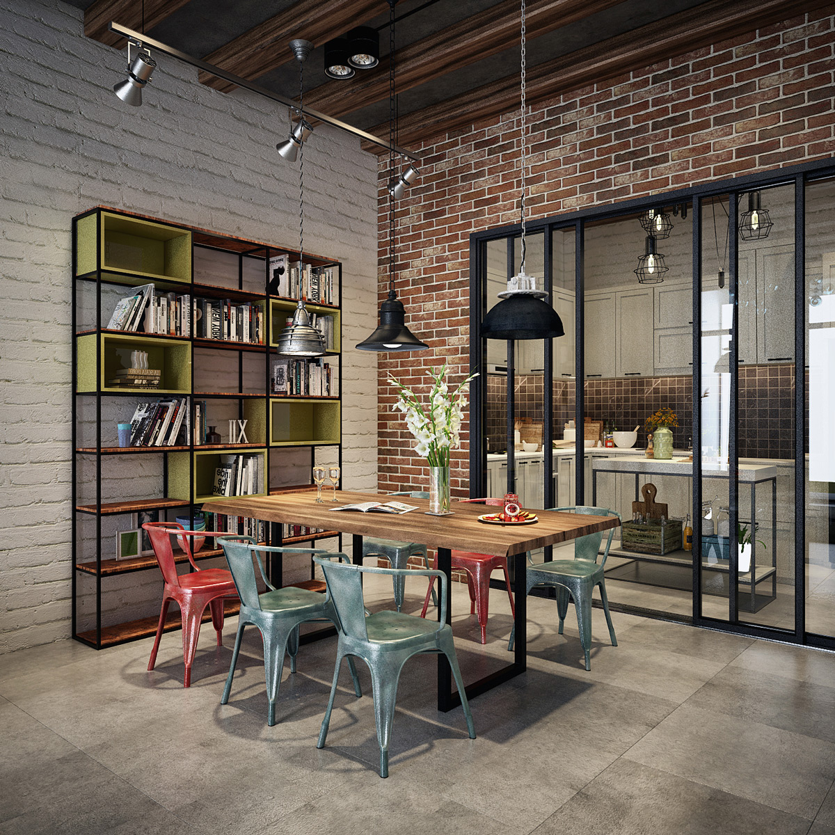 An Industrial Dining Room Style For The Stars! 3
